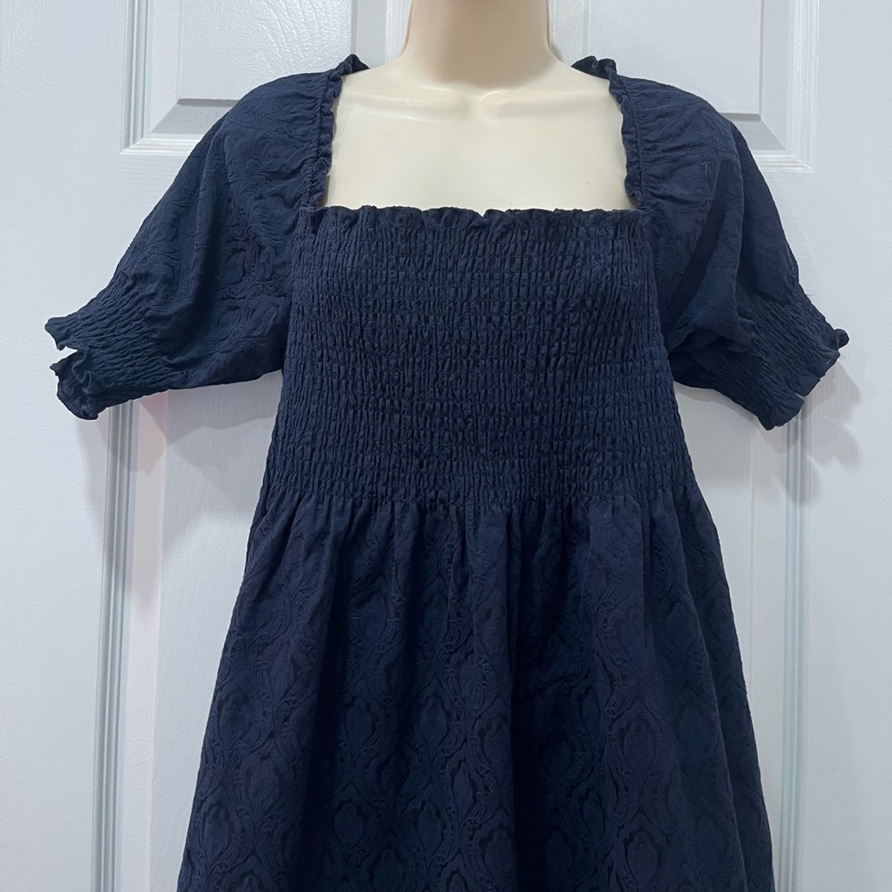 Hill House Nap Mini Dress in Athena in Navy Brocade-Limited Edition-Size M - EUC - Picture 4 of 12